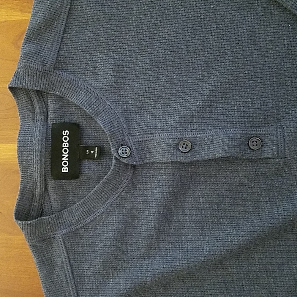 Bonobos Henley Shirt Size M Slim
